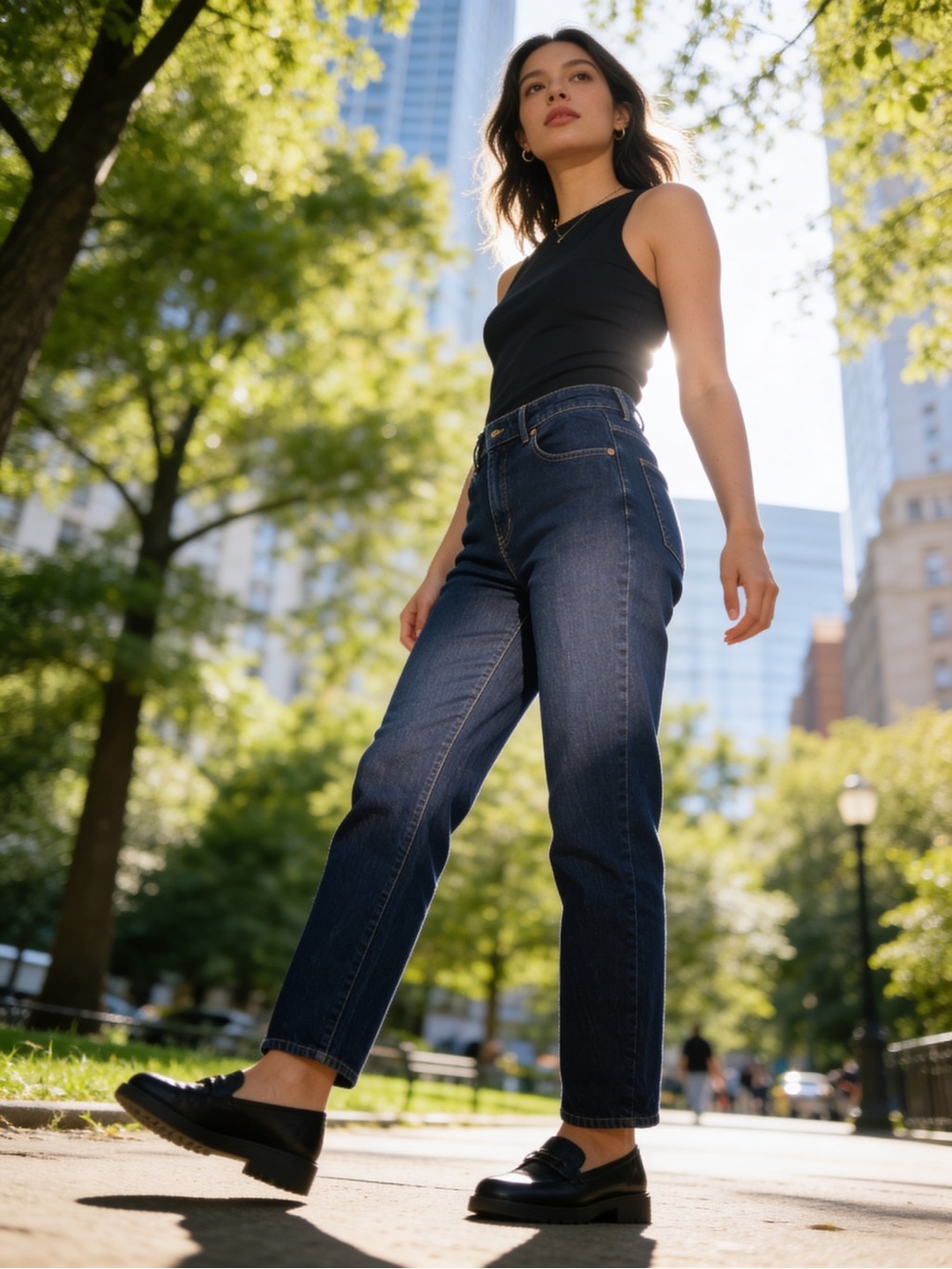 Talbots Dark Blue Straight-Leg Jeans